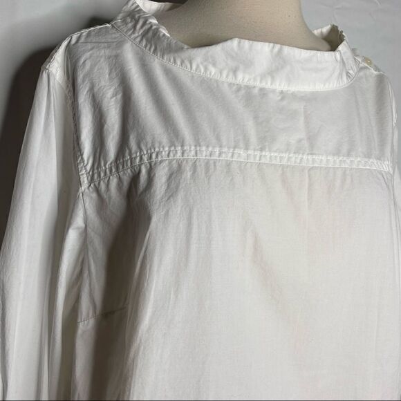 J. Crew Factory Womens White Pullover Top Size 14 Long Sleeve - Picture 2 of 10